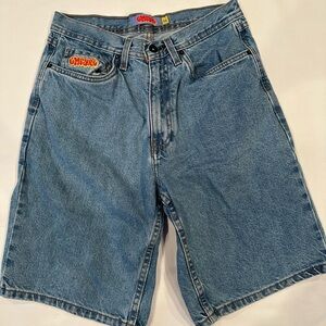 Empyre Men's Light Blue Denim Skate Shorts - Waist 28